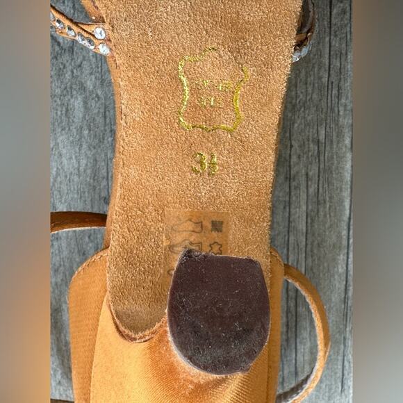 Anna Kern Professional Latin Dance Shoes - Nude Satin Size 6 US/ UK 3.5 - Picture 9 of 15